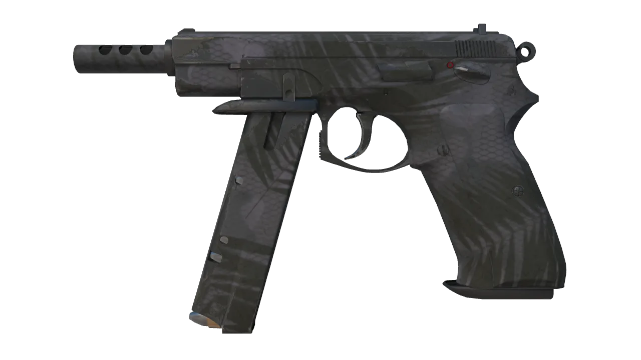 CZ75-Auto | Midnight Palm (Well-Worn) — Dust II light, front