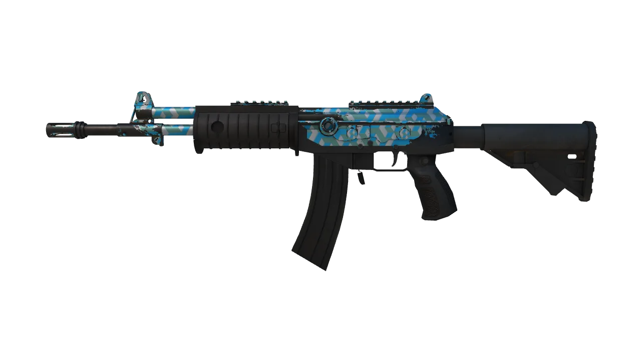 Souvenir Galil AR | Aqua Terrace (Field-Tested) — Dust II light, front