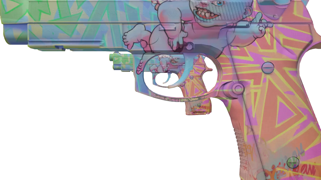 Dual Berettas | Sweet Little Angels (Minimal Wear) — Dust II light, front