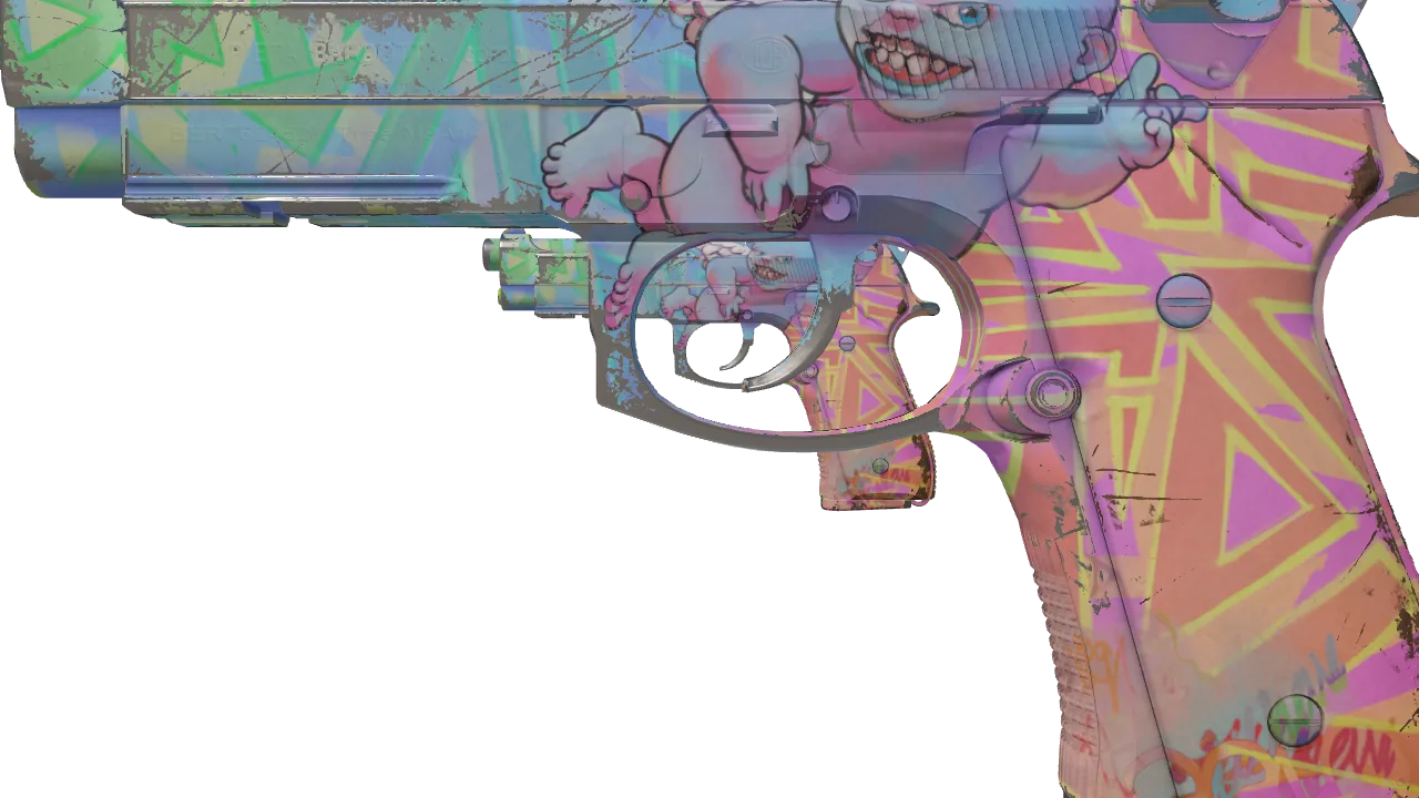 Souvenir Dual Berettas | Sweet Little Angels (Well-Worn) — Dust II light, front