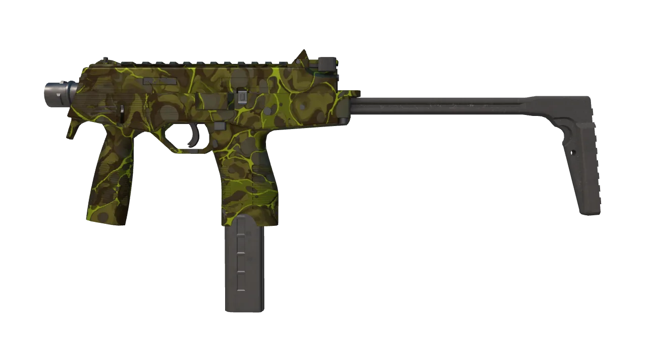 MP9 | Bioleak (Factory New) — Dust II light, front
