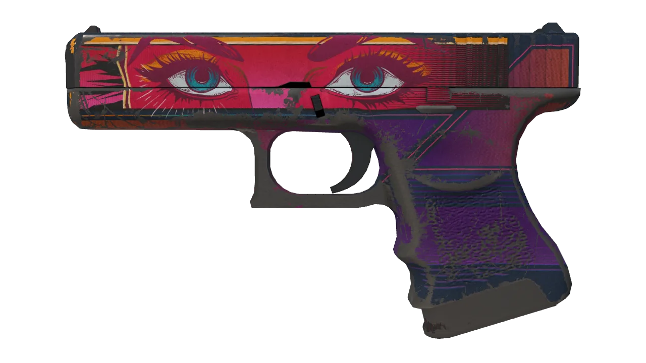 Souvenir Glock-18 | Vogue (Battle-Scarred) — Dust II light, front