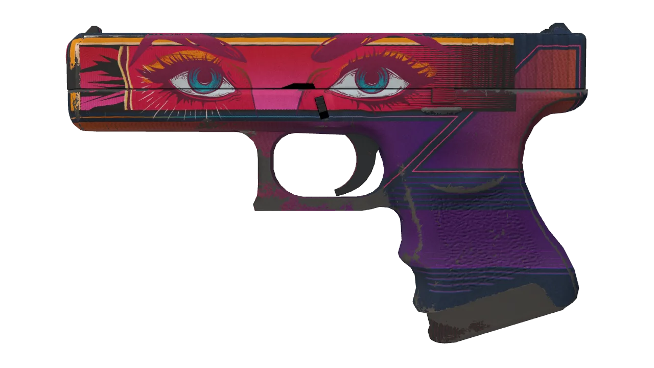 Glock-18 | Vogue (Well-Worn) — Dust II light, front