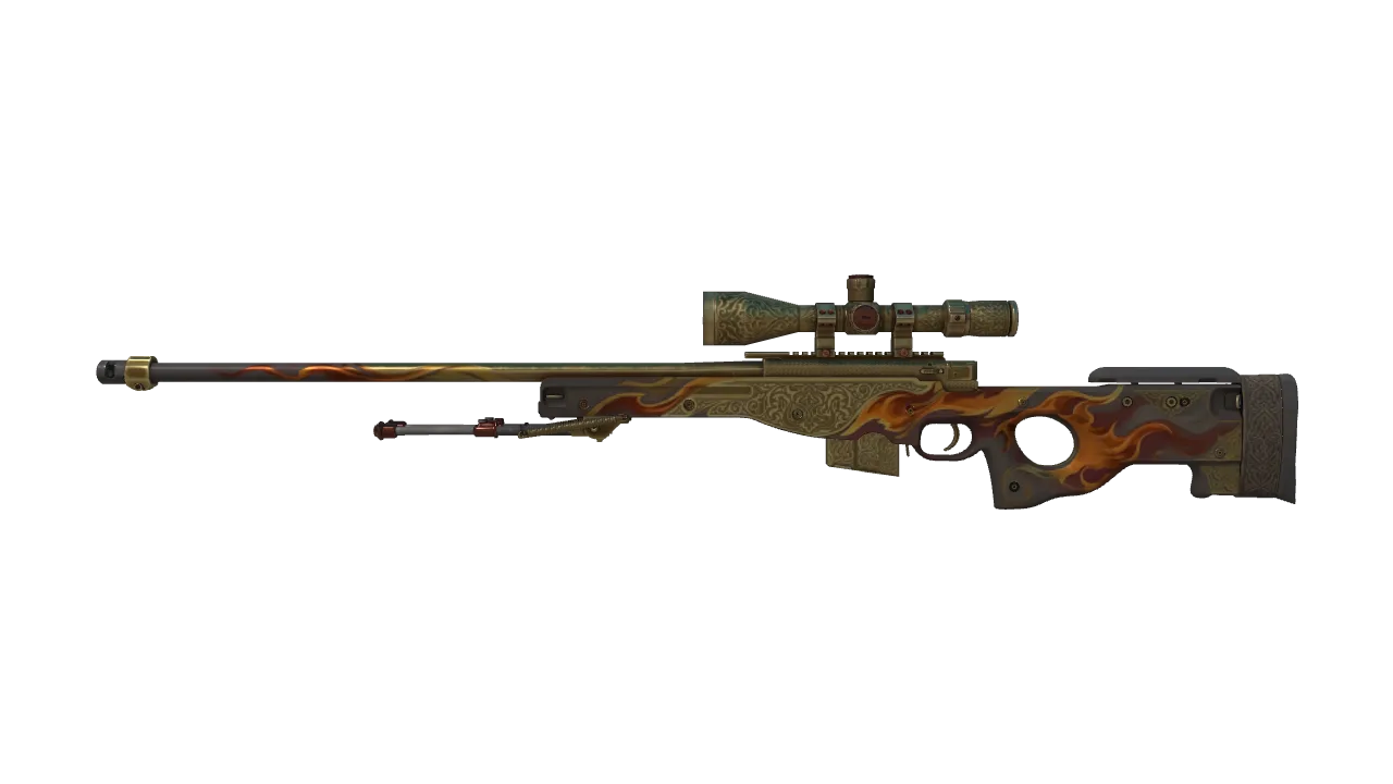 AWP | Sovereign Flame (Factory New) — Dust II light, front
