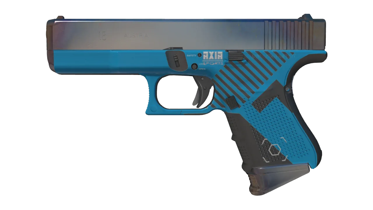 Glock-18 | AXIA (Factory New) — Dust II light, front