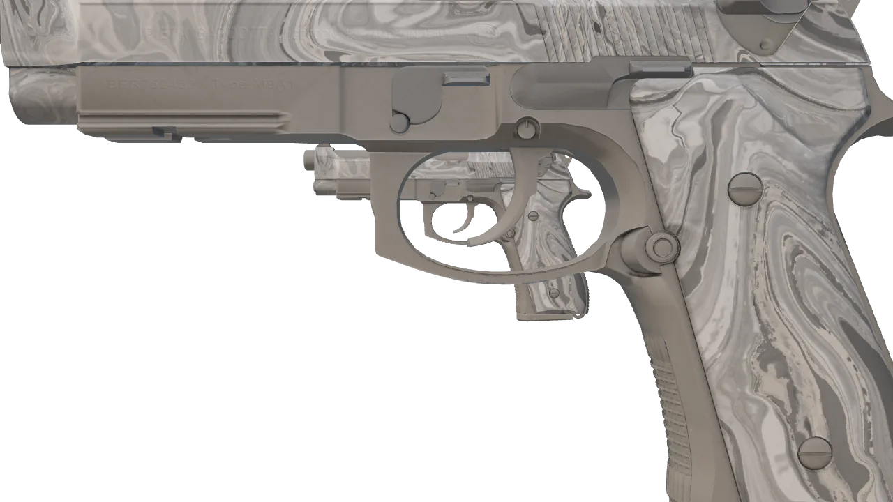 Dual Berettas | Silver Pour (Factory New) — Dust II light, front