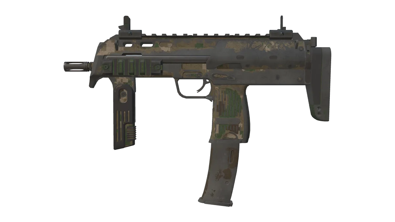 MP7 | Forest DDPAT (Battle-Scarred) — Dust II light, front