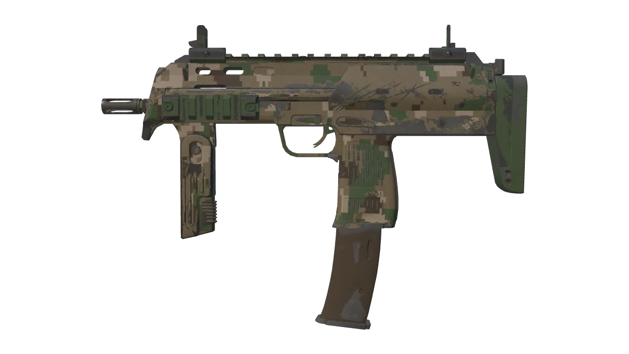 MP7 | Forest DDPAT (Field-Tested) — Dust II light, front