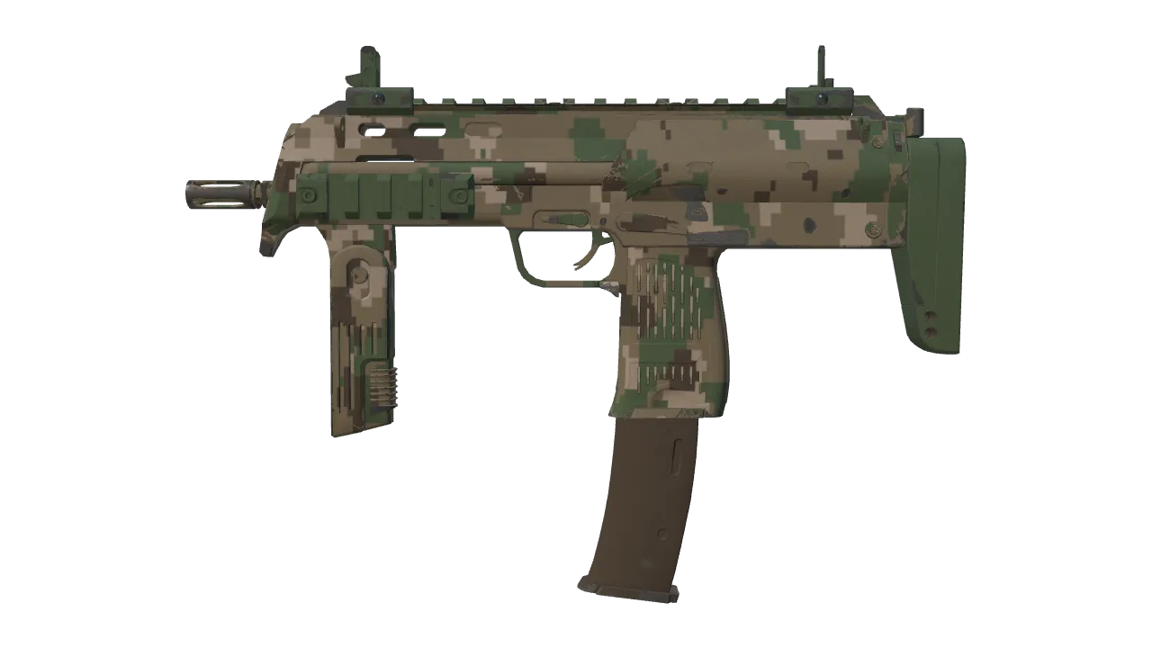 MP7 | Forest DDPAT (Minimal Wear) — Dust II light, front