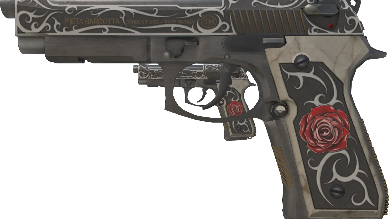 Souvenir Dual Berettas | Balance (Well-Worn) — Dust II light, front