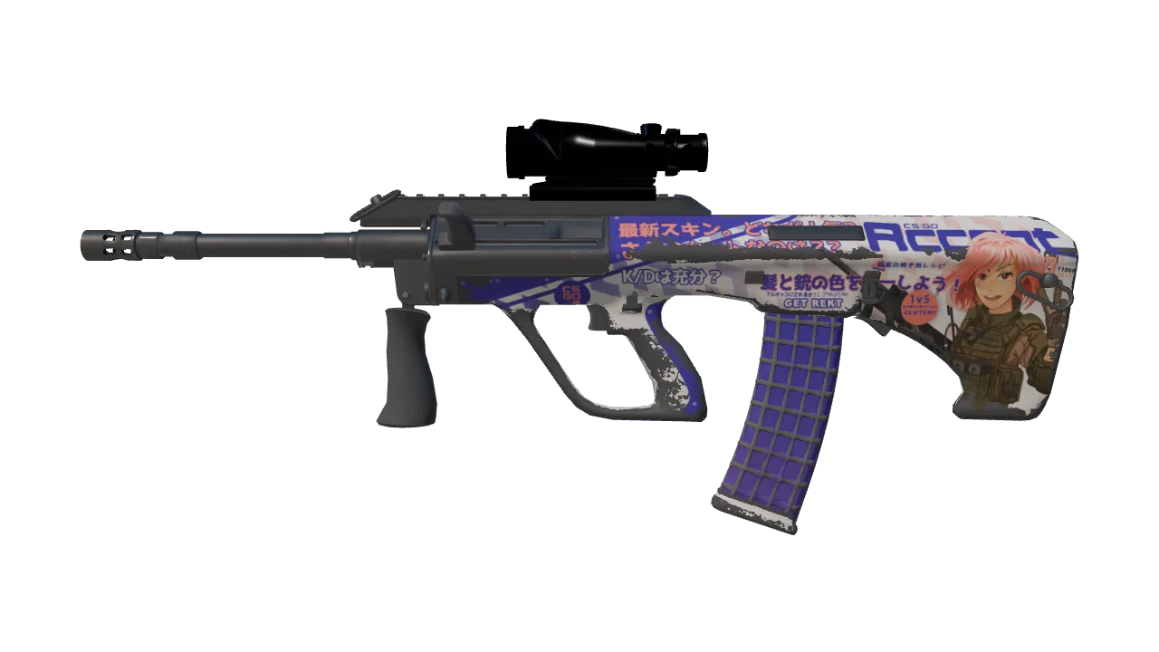 AUG | Akihabara Accept (Well-Worn) — Dust II light, front