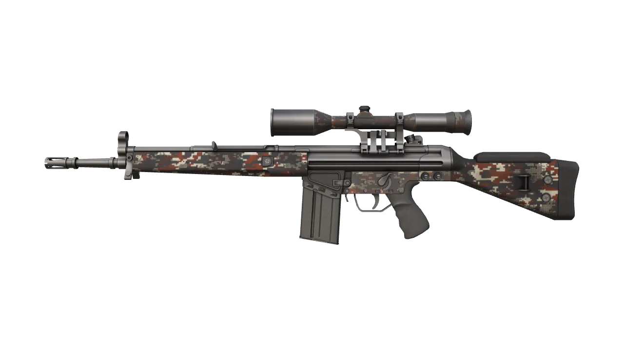 G3SG1 | Digital Mesh (Minimal Wear) — Dust II light, front