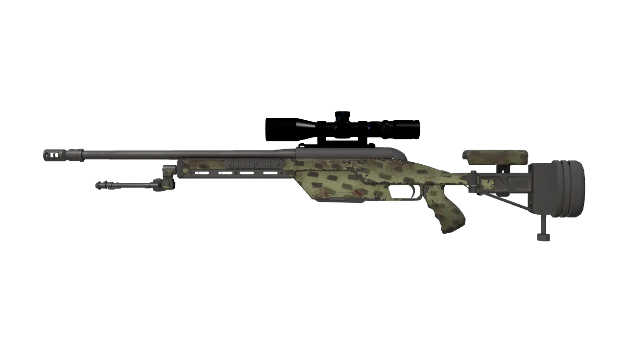 Souvenir SSG 08 | Lichen Dashed (Field-Tested) — Dust II light, front