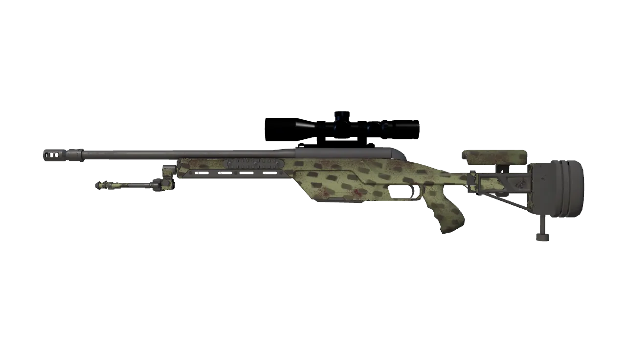 SSG 08 | Lichen Dashed (Minimal Wear) — Dust II light, front