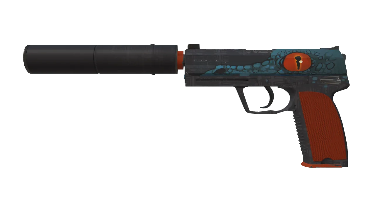 USP-S | Caiman (Factory New) — Dust II light, front