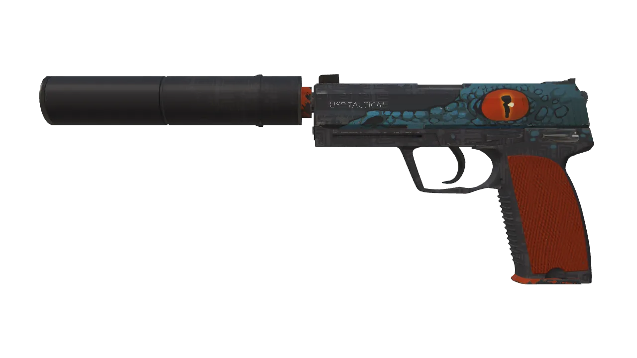 StatTrak™ USP-S | Caiman (Minimal Wear) — Dust II light, front