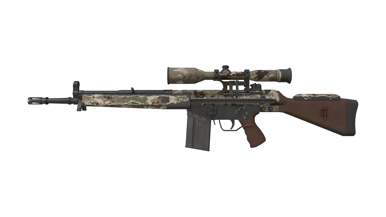 G3SG1 | VariCamo (Field-Tested) — Dust II light, front