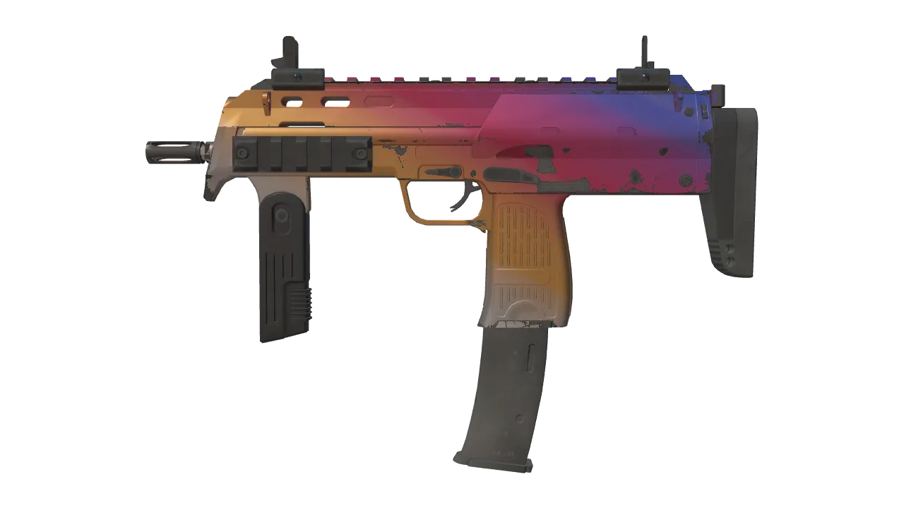 MP7 | Fade (Minimal Wear) — Dust II light, front