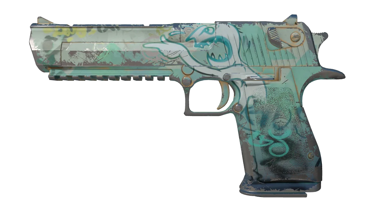 Souvenir Desert Eagle | Tilted (Well-Worn) — Dust II light, front