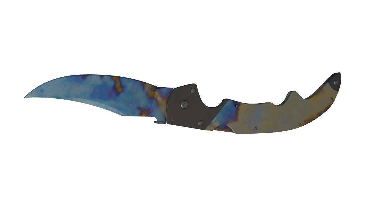 Falchion Knife | Case Hardened seed #112, back