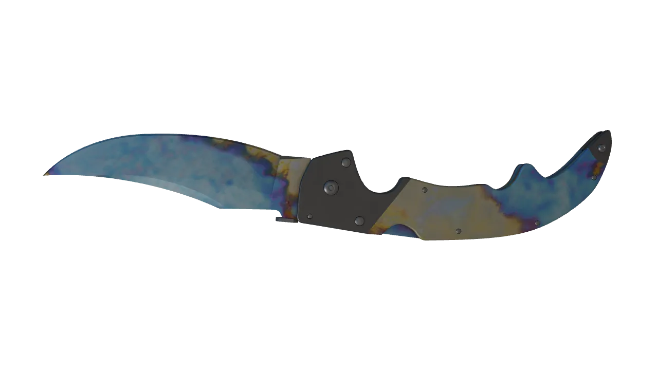 Falchion Knife | Case Hardened seed #130, back