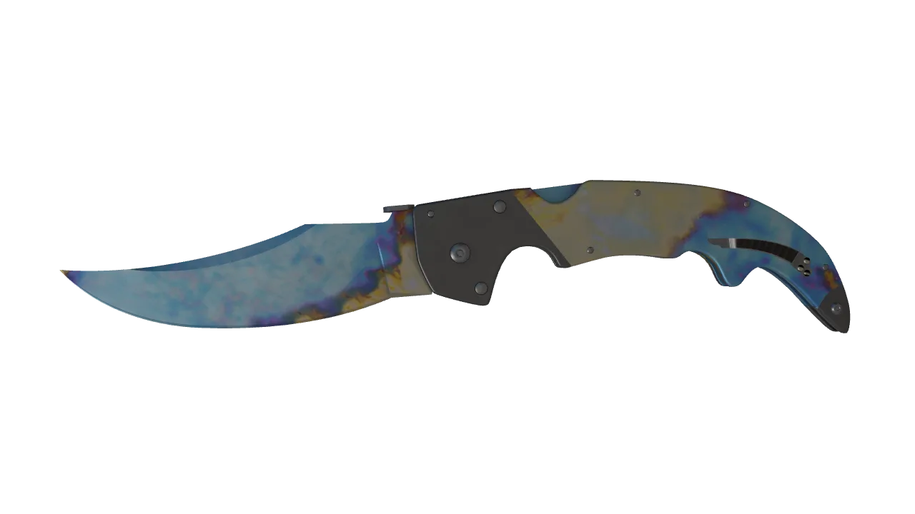 Falchion Knife | Case Hardened seed #130, front