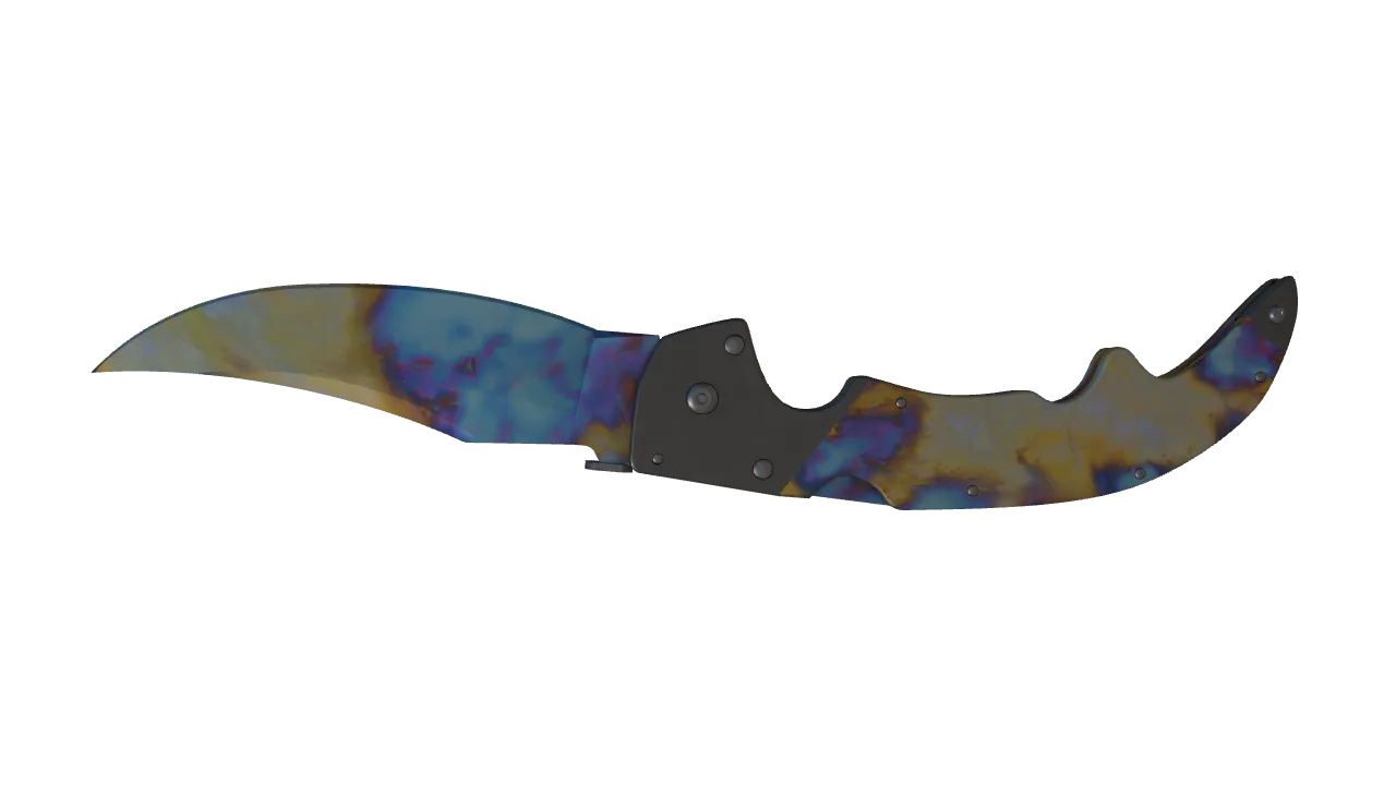 Falchion Knife | Case Hardened seed #148, back