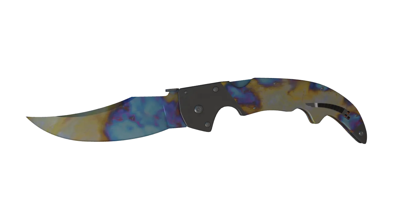 Falchion Knife | Case Hardened seed #148, front