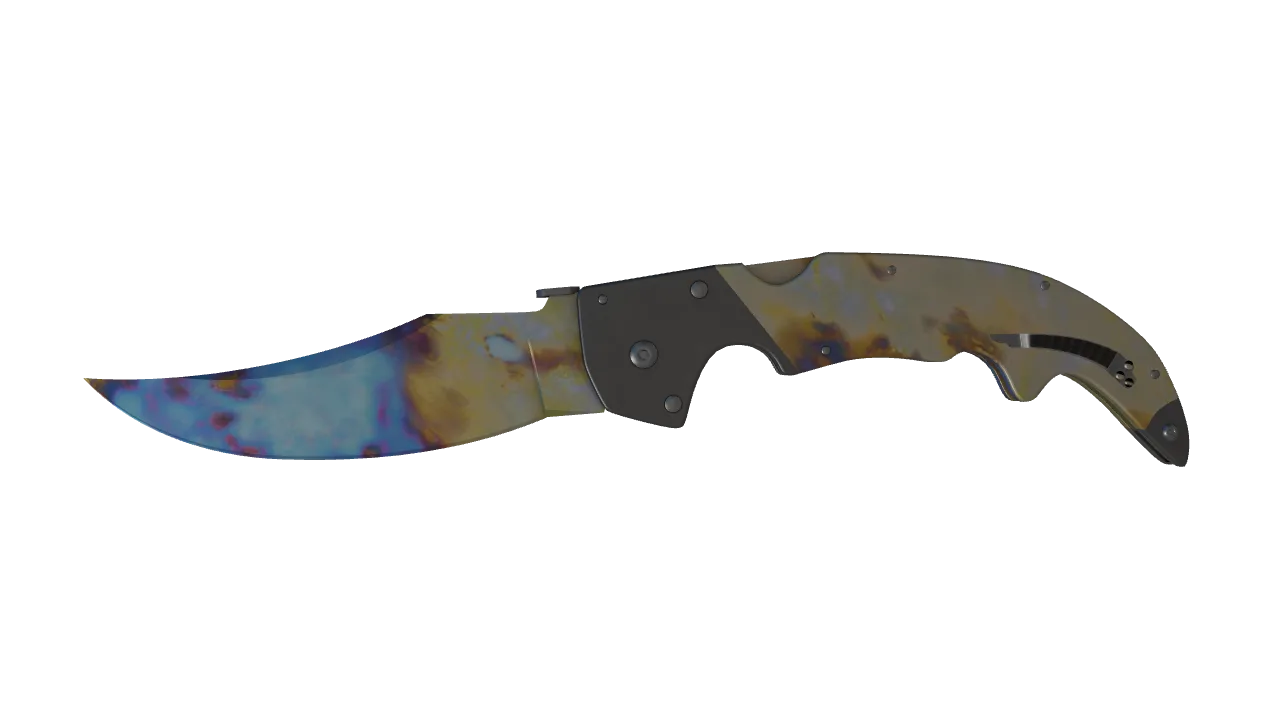 Falchion Knife | Case Hardened seed #152, front