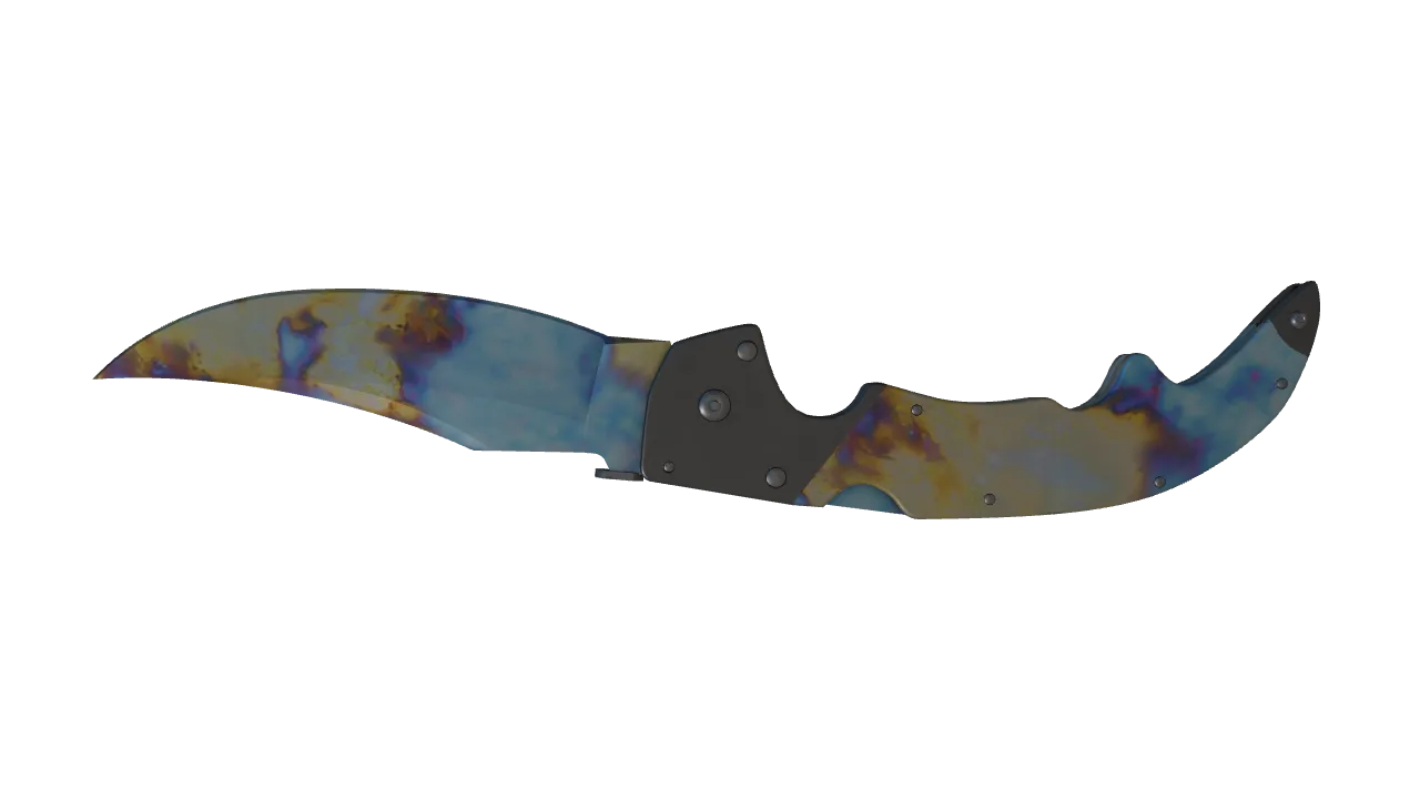 Falchion Knife | Case Hardened seed #176, back