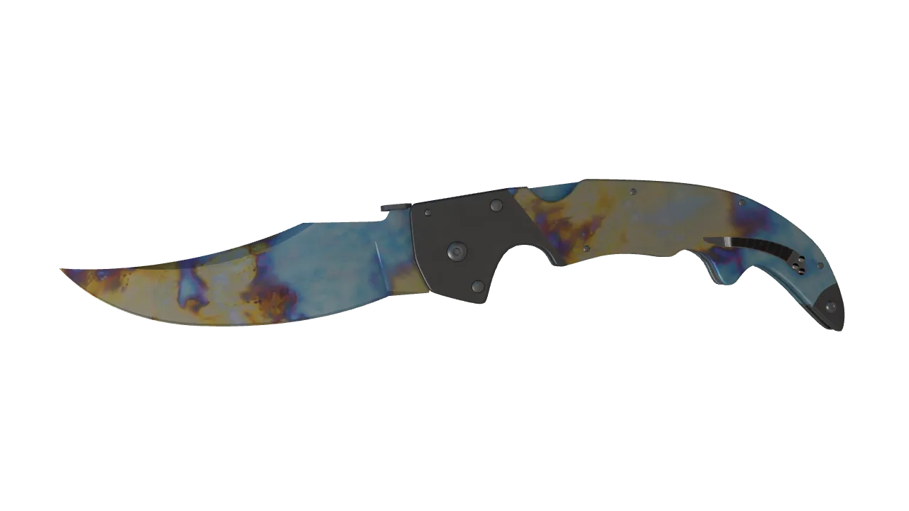 Falchion Knife | Case Hardened seed #176, front