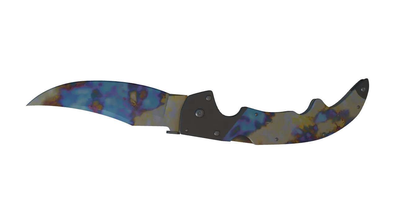 Falchion Knife | Case Hardened seed #177, back