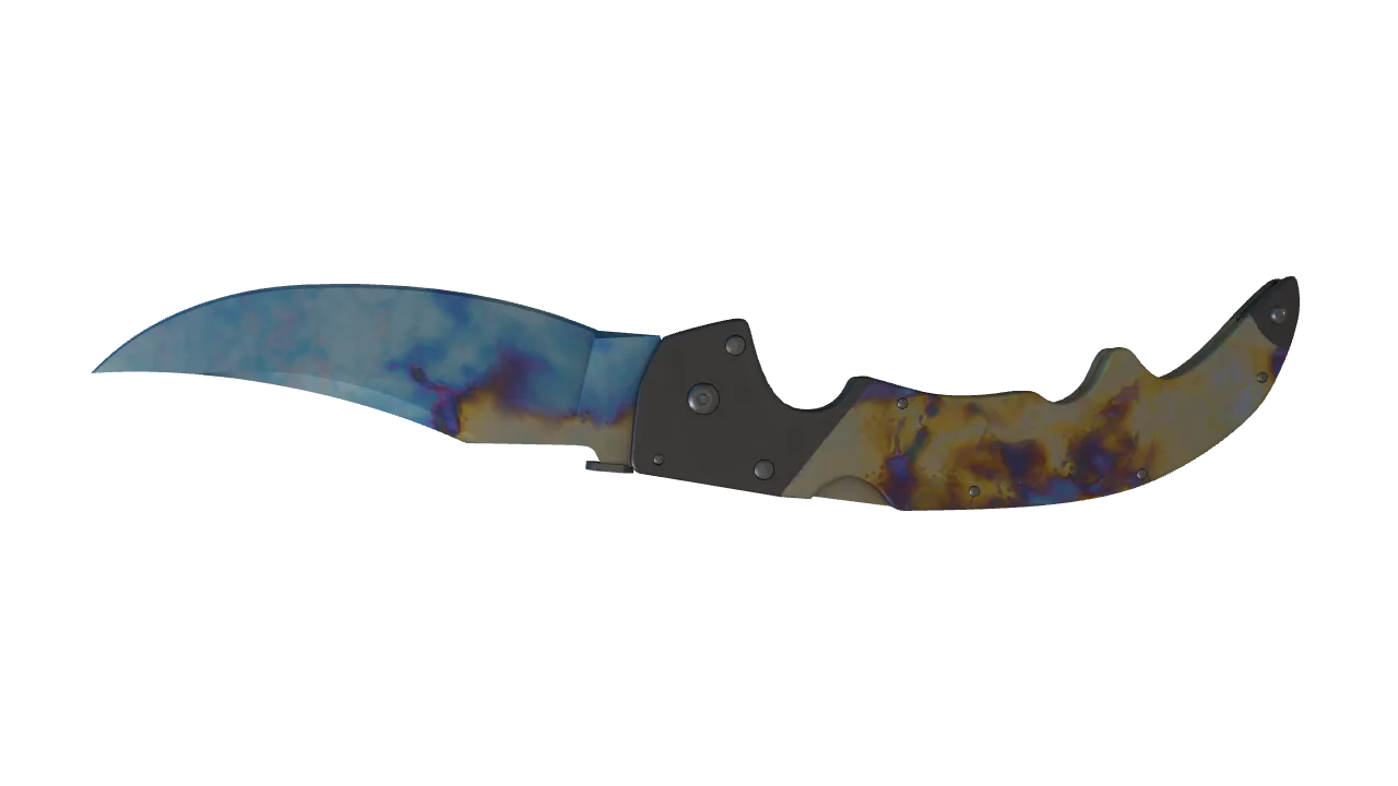 Falchion Knife | Case Hardened seed #182, back