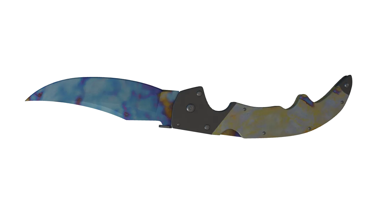 Falchion Knife | Case Hardened seed #194, back