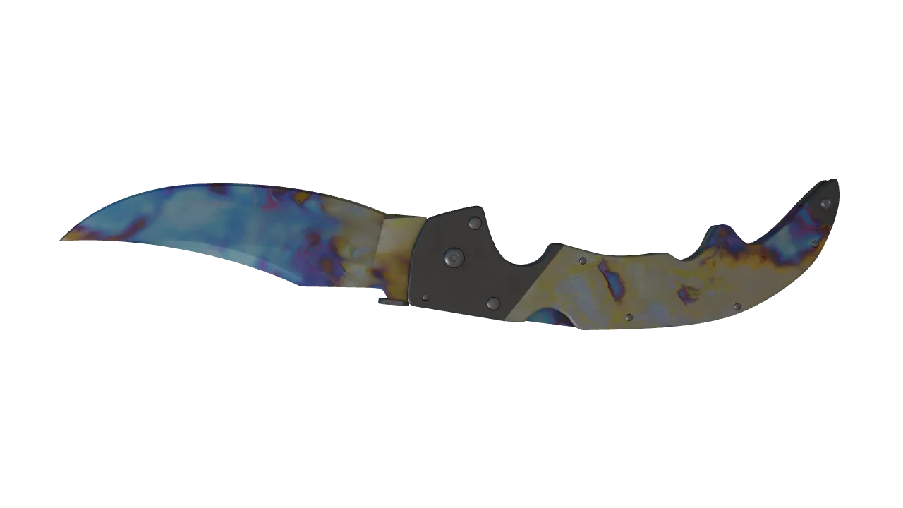Falchion Knife | Case Hardened seed #20, back