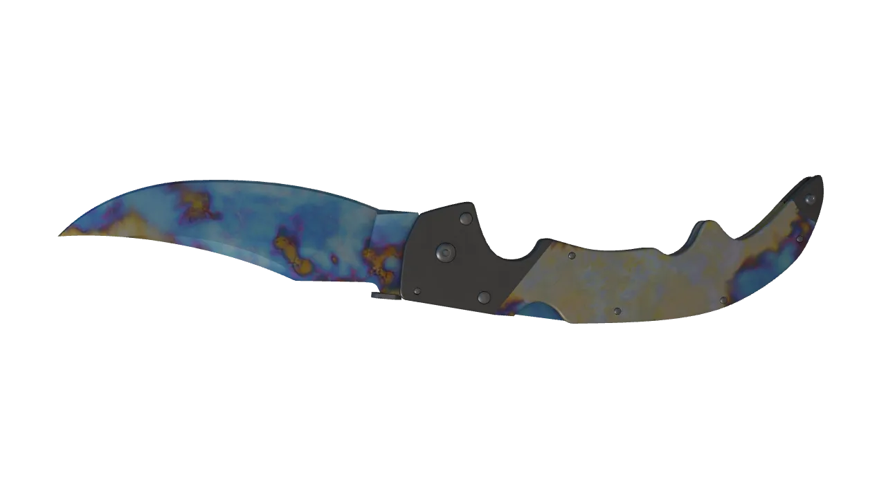 Falchion Knife | Case Hardened seed #214, back