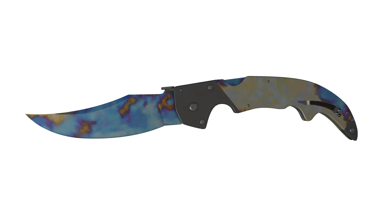 Falchion Knife | Case Hardened seed #214, front