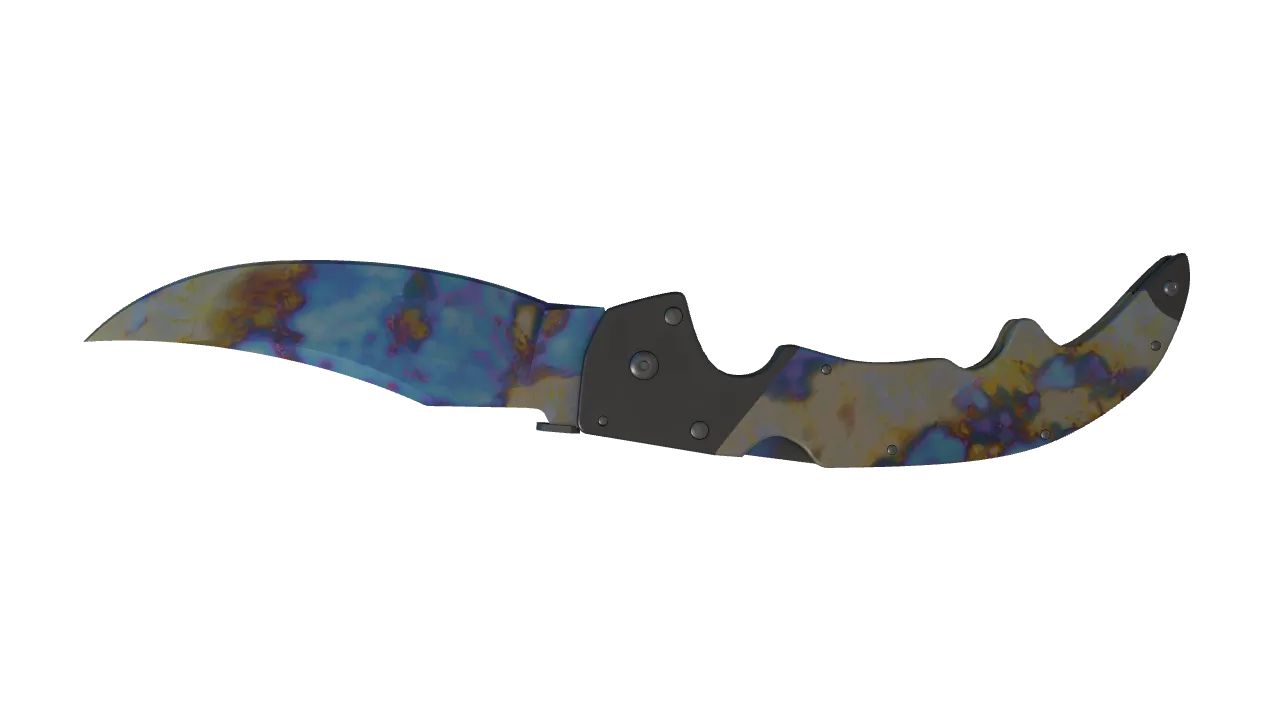 Falchion Knife | Case Hardened seed #243, back