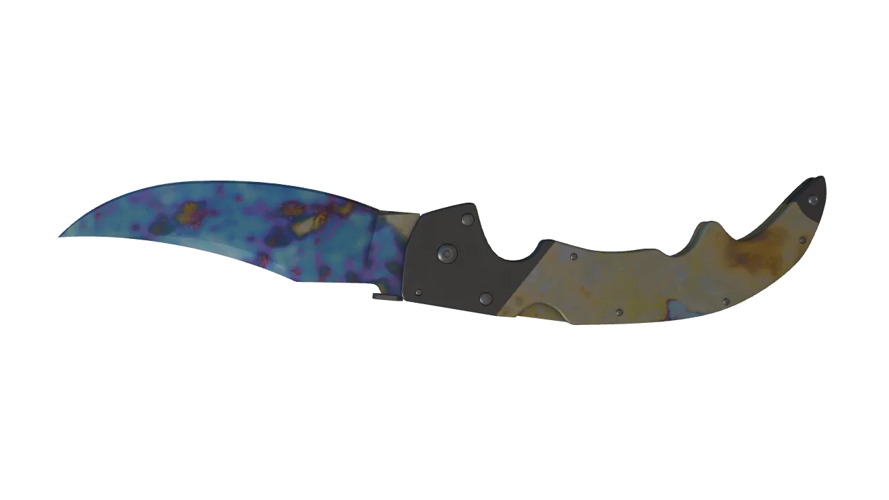 Falchion Knife | Case Hardened seed #244, back