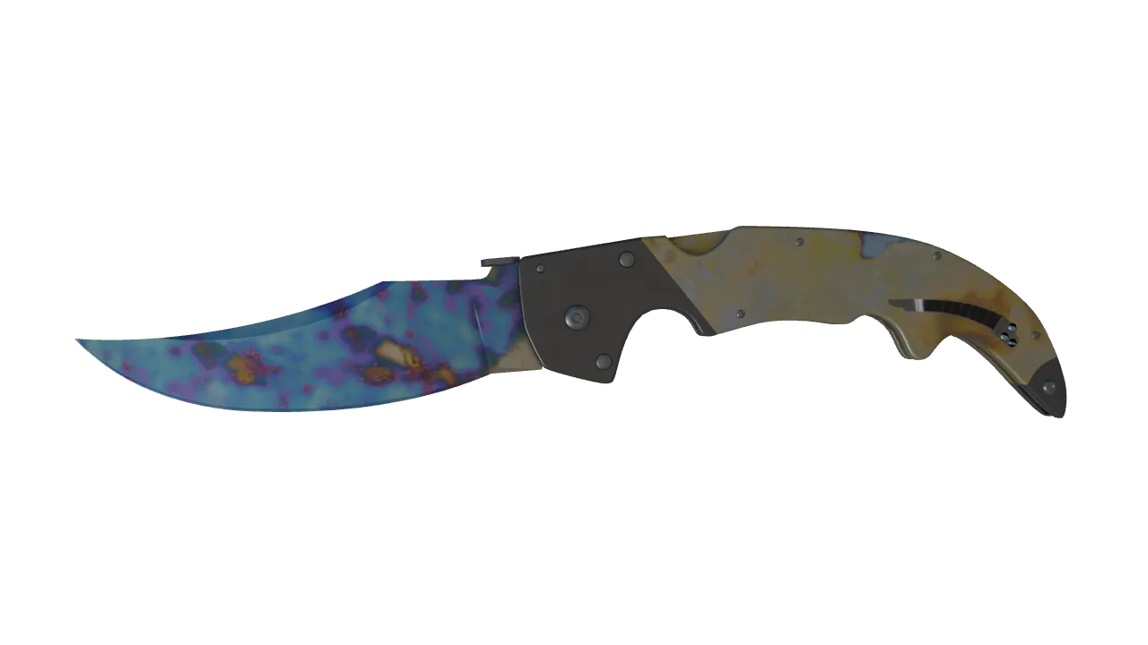 Falchion Knife | Case Hardened seed #244, front