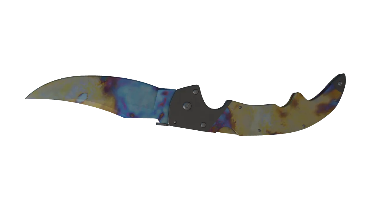 Falchion Knife | Case Hardened seed #245, back
