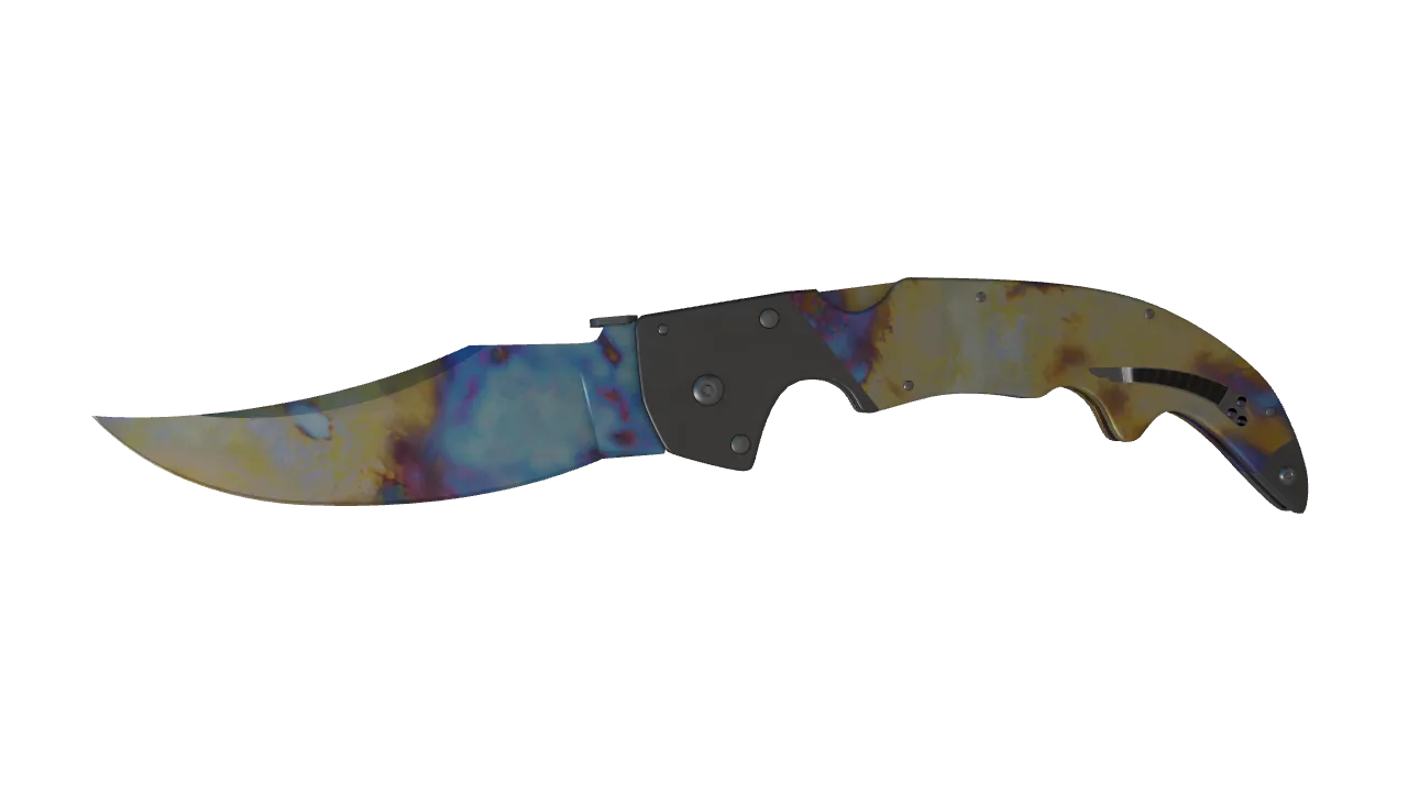 Falchion Knife | Case Hardened seed #245, front