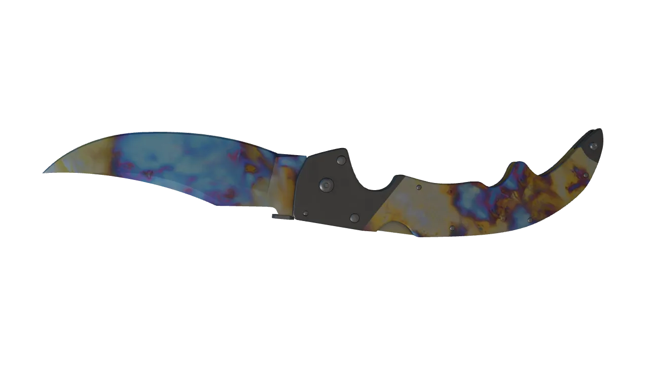 Falchion Knife | Case Hardened seed #254, back