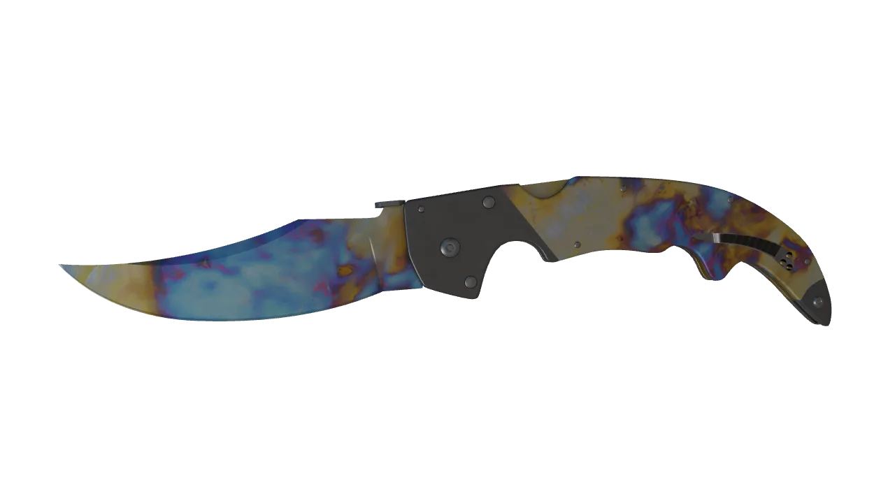 Falchion Knife | Case Hardened seed #254, front