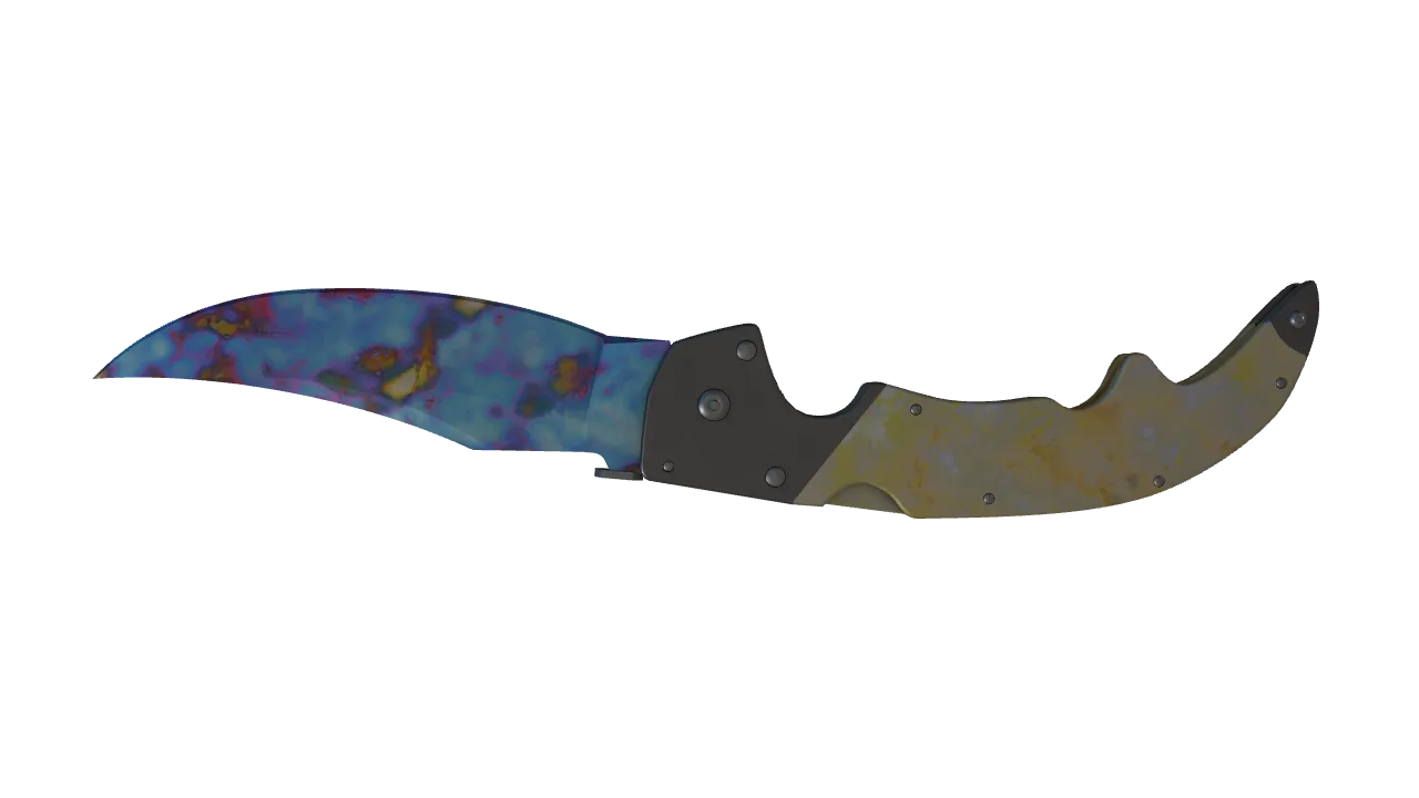 Falchion Knife | Case Hardened seed #263, back