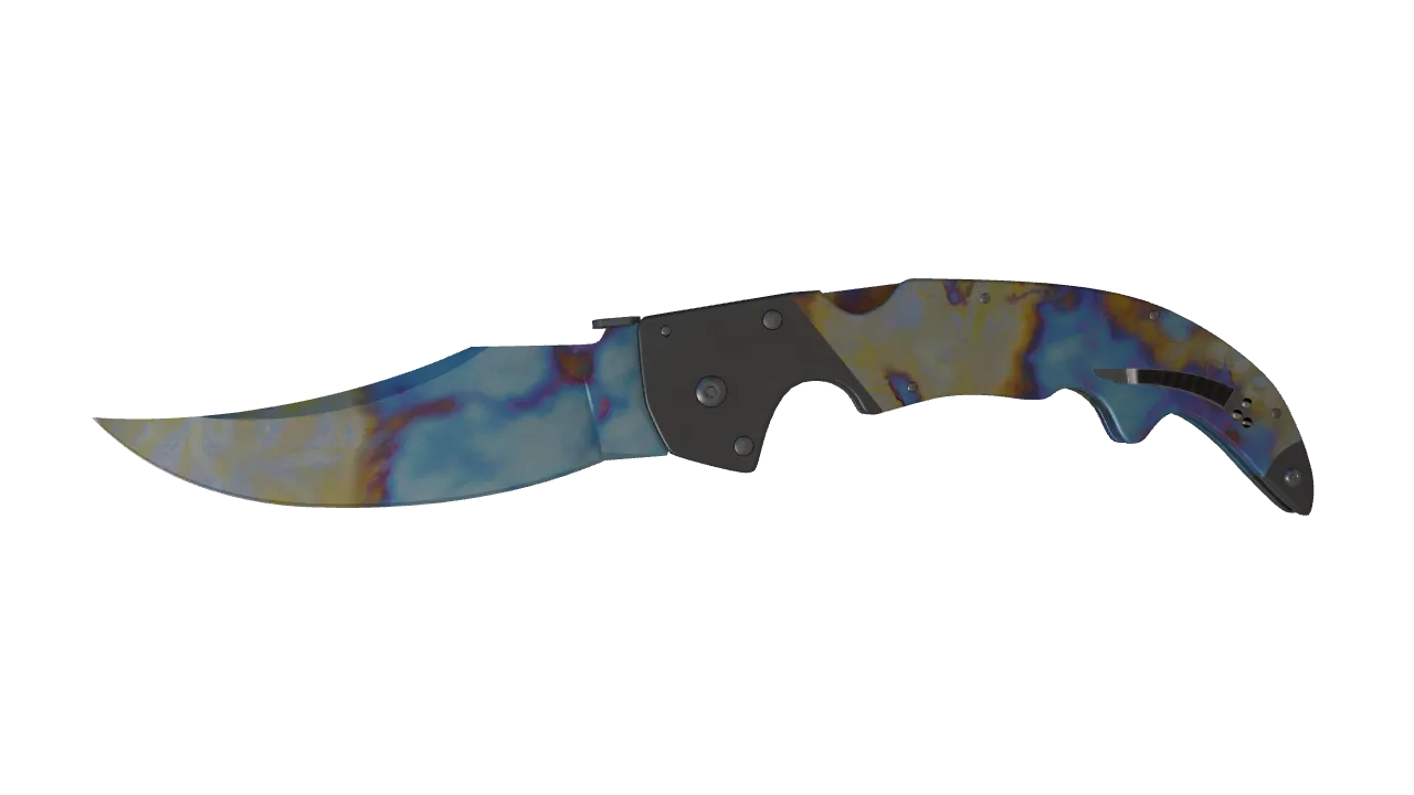Falchion Knife | Case Hardened seed #27, front