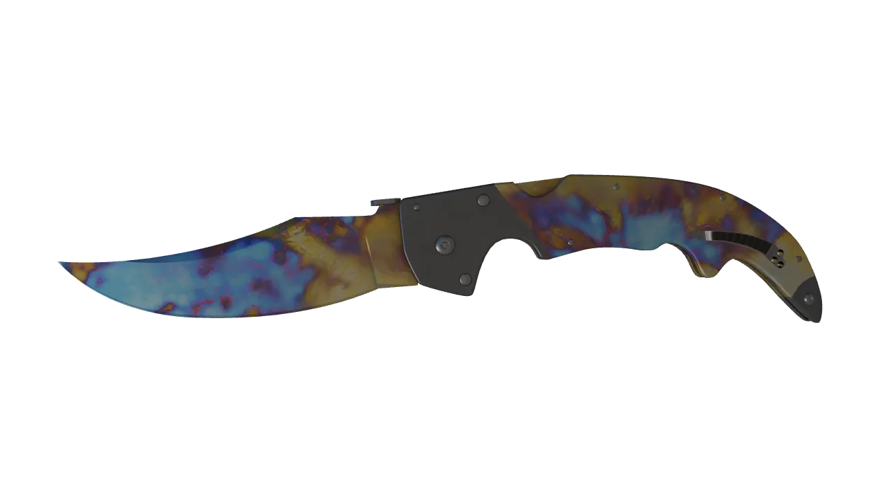 Falchion Knife | Case Hardened seed #284, front