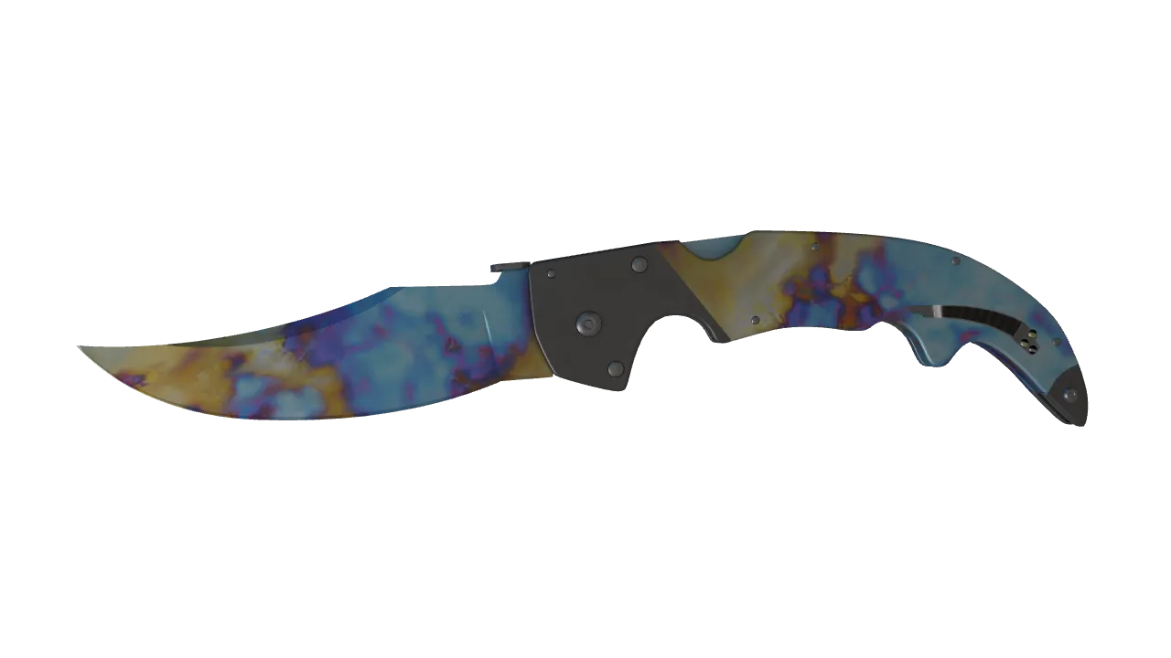 Falchion Knife | Case Hardened seed #299, front