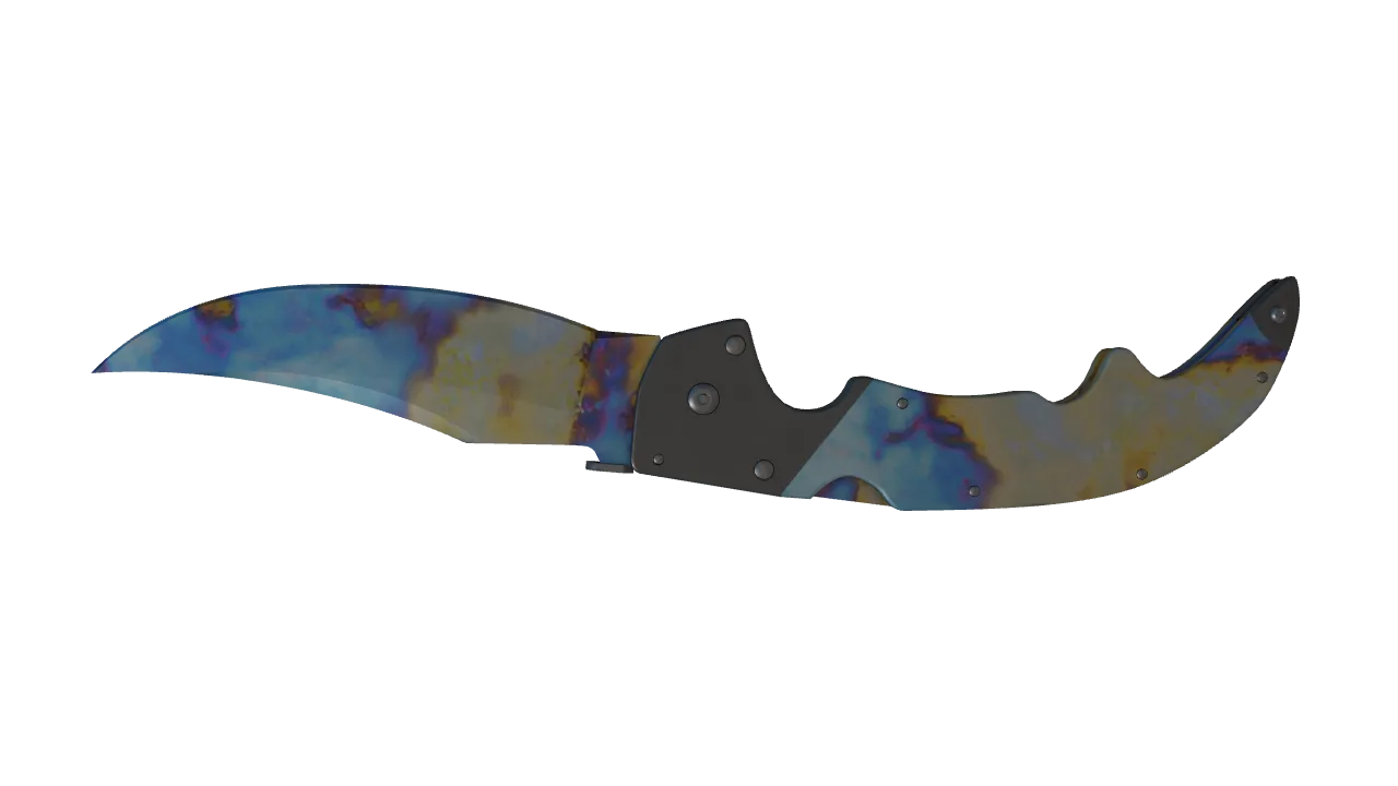 Falchion Knife | Case Hardened seed #321, back