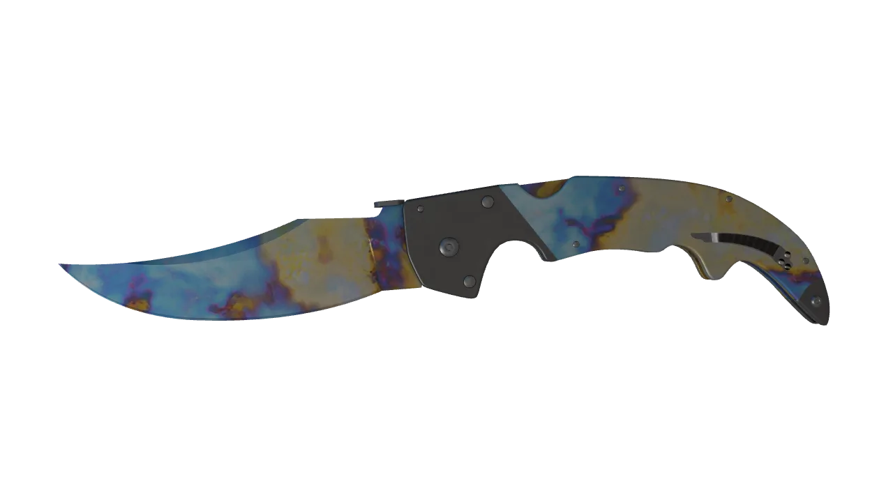 Falchion Knife | Case Hardened seed #321, front